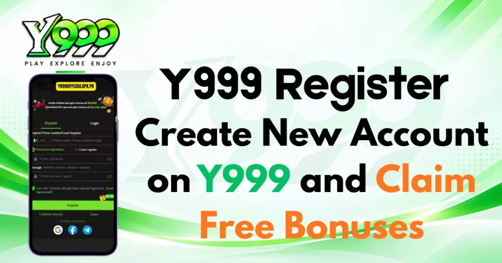Y999 Register a new account and claim welcome bonus